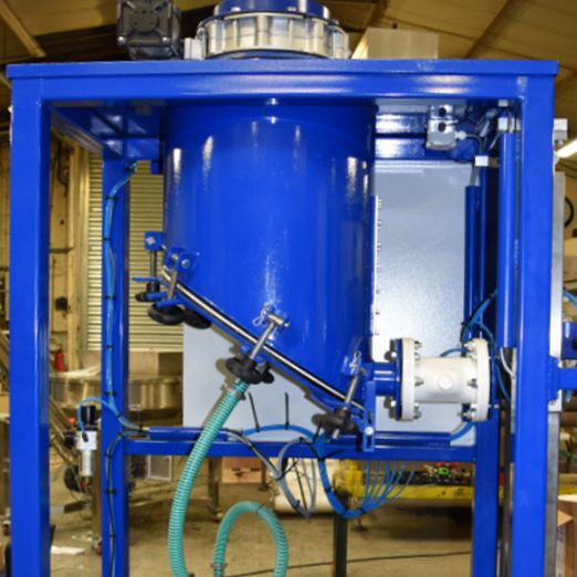 Vue latérale : Vannes à manchons dans les installations de remplissage et de dosage